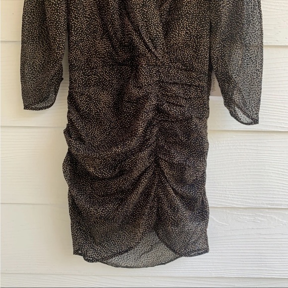 Bishop + Young Starpower Black Burnout Ruched Mini Dress size Small Holiday - Picture 6 of 16